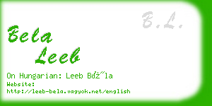 bela leeb business card